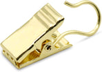 Small Curtain Clips Gold - 100 Pack Stainless Steel Curtain Hooks for Hanging Party String Lights Indoor, Art Crafts, Christmas Wedding Decoration (Light Gold)