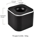 Single Pen Stand Holder, Black Metal Pen Base Stand for Desk Fountain Pen, Toothbrush Brush, Students and Office