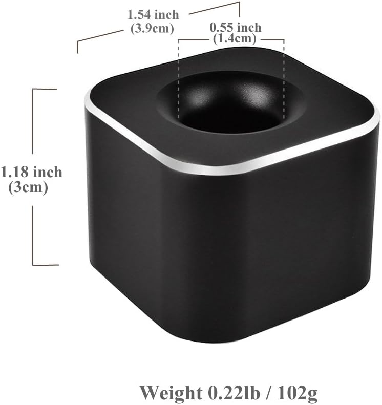 Single Pen Stand Holder, Black Metal Pen Base Stand for Desk Fountain Pen, Toothbrush Brush, Students and Office