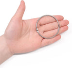 Metal Shower Curtain Rings - 20 Pack 2 Inch Large Silver Round Loop for Hanging Drapes, Easy Open and Close (50 mm)