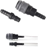 Quick Disconnect Set, Air Hose Fitting Quick Connect Coupler, 3/8" Barb Hose, Air Compressor Accessories Fitting, Industrial Type C
