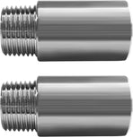 Stainless Steel Pipe Fittings, 1/2" NPT Male x 1/2" NPT Female Threaded, 2" Length Nipple Cast Pipe (Pack of 2)