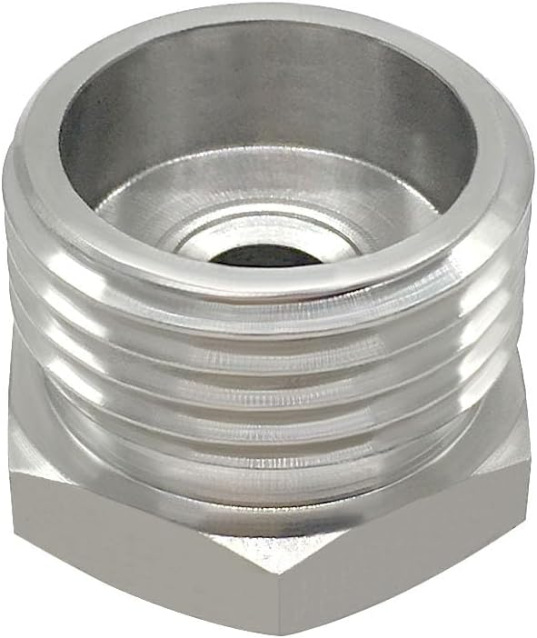 Stainless Steel 3/8 Compression Female Thread(I.D:0.512") to 3/4 Male Garden Hose Threaded(O.D:1.06") Adapter Hex Bushing(Pls check size chart!)