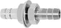 3/8" Hose Barb Thru-Bulk Bulkhead Straight Hex Union Stainless Steel Fitting