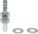 3/8" Hose Barb Thru-Bulk Bulkhead Straight Hex Union Stainless Steel Fitting