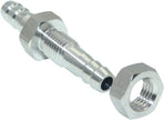 3/8" Hose Barb Thru-Bulk Bulkhead Straight Hex Union Stainless Steel Fitting