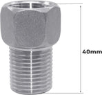 1/2" Female to 1/2" Male Extension Pipe Nipple Connector, Stainless Steel Pipe Longer Fitting Adapter 1.57" Length (40 mm)