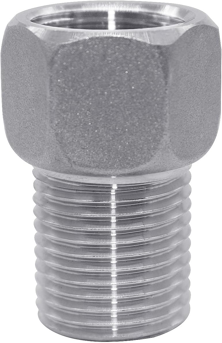 1/2" Female to 1/2" Male Extension Pipe Nipple Connector, Stainless Steel Pipe Longer Fitting Adapter 1.57" Length (40 mm)