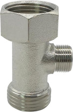 Bidet T Adapter Tee Valve for Bidet(7/8 ballcock to 7/8 ballcock to 3/8 compression threaded) 3 Way Connector Attachment for Toilet