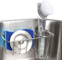 3-in-1 Sponge Holder for Kitchen Sink with Dish Brush Holder, Stainless Steel Caddy for Soap, Scrubber, No Drill and Rustproof, Silver