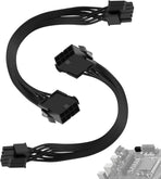 2 Pack CPU 8 Pin ATX Power Extension Cable, EPS 8 PIN Male (4+4) to 8 PIN Female Power Extension Cable for Motherboard, 9 Inch