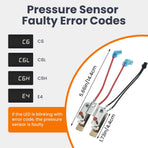 2 Pcs Pressure Sensor for in-stant Pot, Pressure Cooker Sensor or Switch Compatible with in-stant Cuisi-Nart Farber-Ware Gour-mia