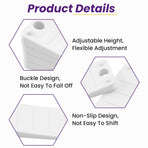 24 Pcs White Furniture Leveling Shims - Non-Slip Plastic Wedges, Adjustable Gap Fillers for Toilet, Uneven Floors, Tables, Doors, Cabinets
