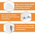 4Pcs Refrigerator Door Light Switch | 2-Pin NC Momentary Control with Pry Bar Tool | Fridge Light Replacement | For Most Freezers AC 250V 3A
