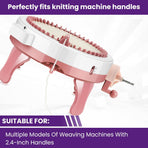 Knitting Machine Adapter, Quick Knit Machine Attachment, Knitting Machine Crank Handle Adapter with Hexagon Steel Bit (Pink)