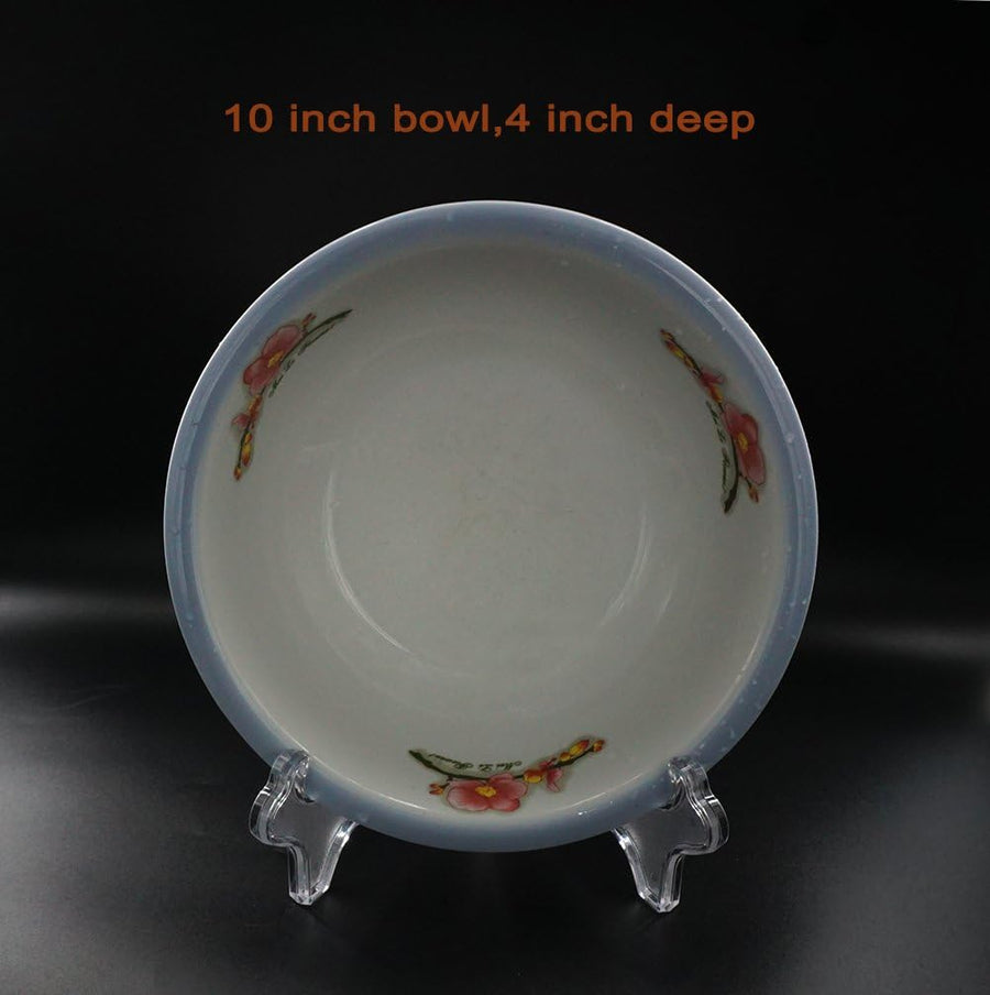 Display Stand Easel Bowl Stand for Display Large Deep Bowls, Platters and Deep Dishes Clear