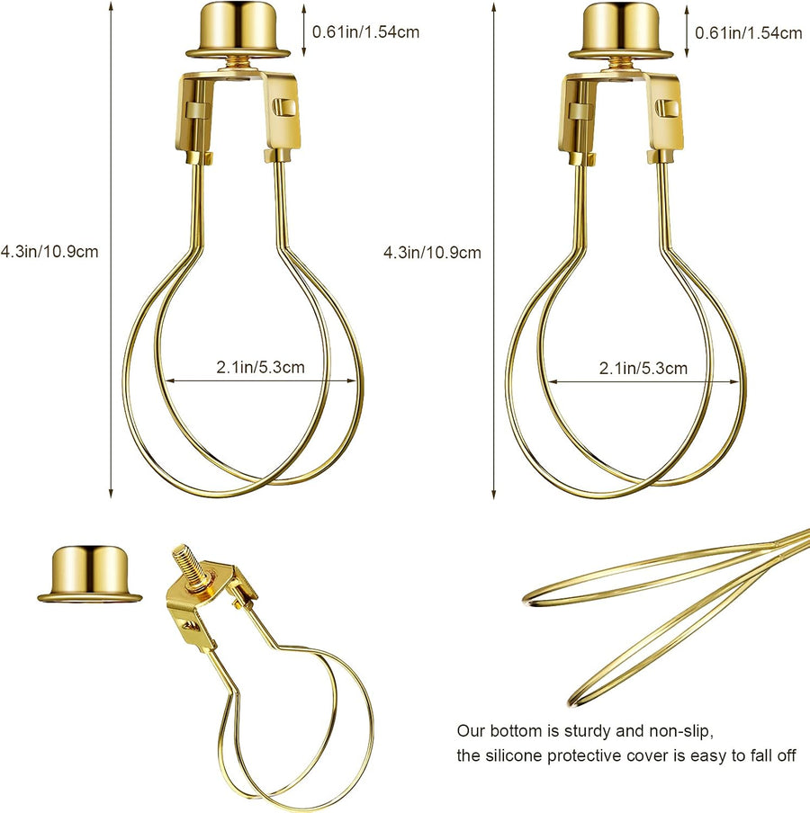 Bulb Lamp Shade Light Bulb Clip Adapter Includes Finial and Lampshade Levellers for Replacement