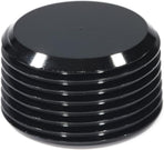 3/4 NPT Male Thread Allen Head Socket Pipe Plug Fitting Aluminum Black（2pcs）