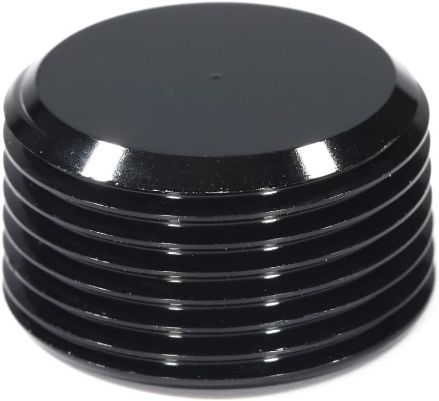 3/4 NPT Male Thread Allen Head Socket Pipe Plug Fitting Aluminum Black（2pcs）