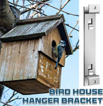 2 Sets Bird House Hanger Bracket Stable Rust Proof Galvanized Steel Mounting Bracket for Securing Bird Houses Nesting Boxes Feeders, Quickly Remove for Cleaning (Silver)