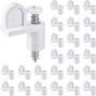 24 Pack 3/8 in Nylon Window Screen Clip with Screws Offset Clips for Fastens Storm Window, Storm Panels, Screen Door Clips (White)