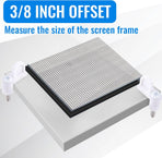 24 Pack 3/8 in Nylon Window Screen Clip with Screws Offset Clips for Fastens Storm Window, Storm Panels, Screen Door Clips (White)
