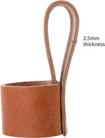 2 Pack Premium Leather Hammer Holster With Belt Loop, Multi-tool Holder, Small Hatchet Carrier, Brown