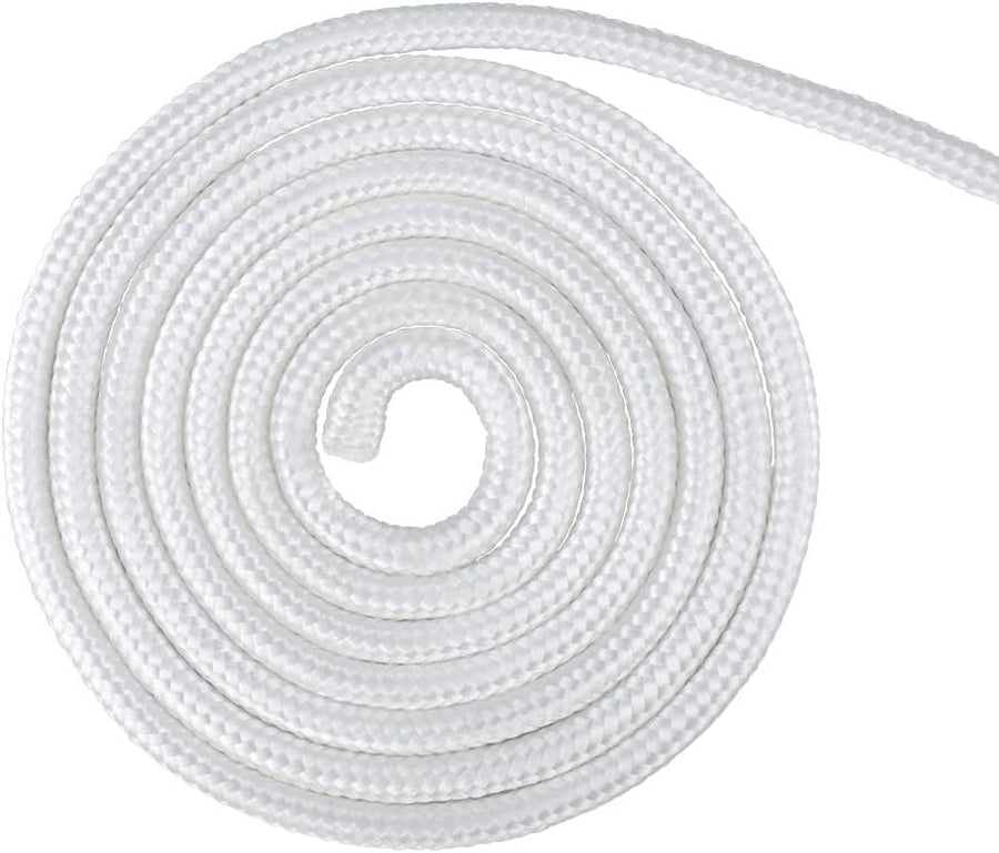 Nylon Rope - 100 Ft White Nylon String, 1/4 Inch Solid Braided Rope, Thick Washing Line for Multi-Purpose Tie Down, Clothesline, Gardening, Craft Projects