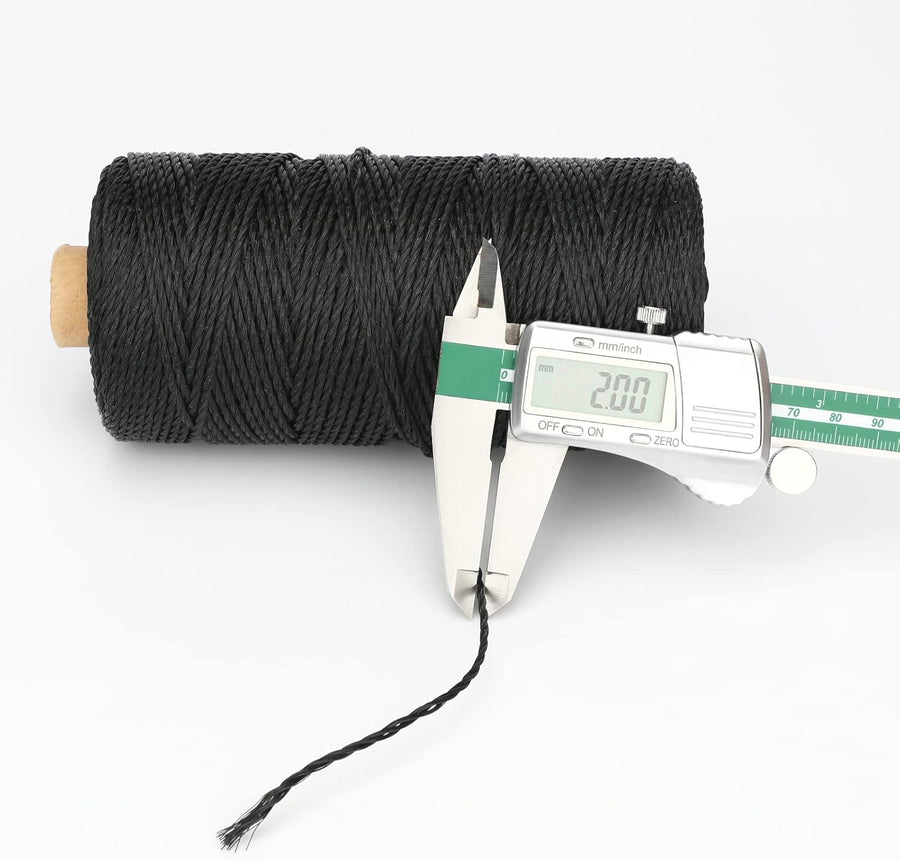 426 Feet Black Nylon Twine #36 Mason Nylon String Line, Gardening Nylon String, Durable Twisted Construction String Building Line for Climbing Plants, Gardening, Crafting