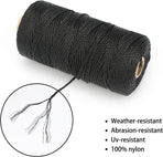 426 Feet Black Nylon Twine #36 Mason Nylon String Line, Gardening Nylon String, Durable Twisted Construction String Building Line for Climbing Plants, Gardening, Crafting