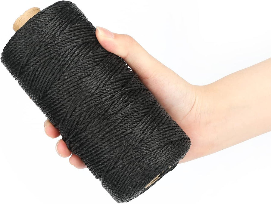 426 Feet Black Nylon Twine #36 Mason Nylon String Line, Gardening Nylon String, Durable Twisted Construction String Building Line for Climbing Plants, Gardening, Crafting