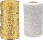 White Twine String and Gold Twine String