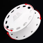 12 Hole Round Shape Drying Rack Storage Display Bracket Shelf Holder ,Spinning Storage Caddy for Oval Ink Blending Brushes Blender（White）