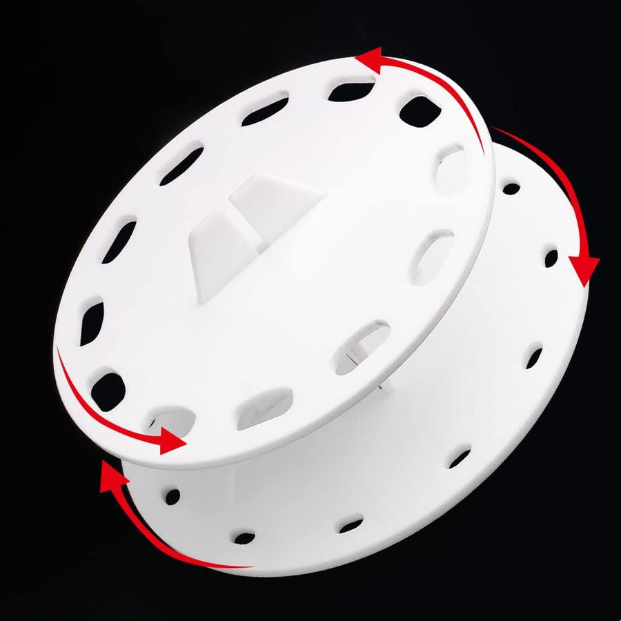 12 Hole Round Shape Drying Rack Storage Display Bracket Shelf Holder ,Spinning Storage Caddy for Oval Ink Blending Brushes Blender（White）