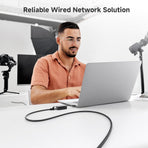 10Gbps Snagless Cat 6 Ethernet Cable - 20ft, Cat 6 Cable, Cat6 Cord, Ethernet Cord, Black