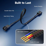 4-Pack, PWM 4 Pin Fan Extension Cable - 12 inches, PC Fan Extension Cable