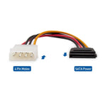 3-Pack 4 Pin Molex to SATA Power Cable (SATA to Molex) - 6 Inches