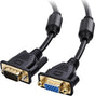 VGA Extension Cable (VGA Cable Male to Female) - 6 Feet, Not Dual Male Cord, Not for DB9/Serial Use