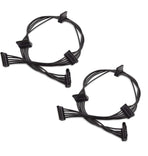 2-Pack 15 Pin SATA to 4 SATA Power Splitter Cable - 18 Inches