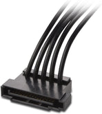 2-Pack 15 Pin SATA to 4 SATA Power Splitter Cable - 18 Inches