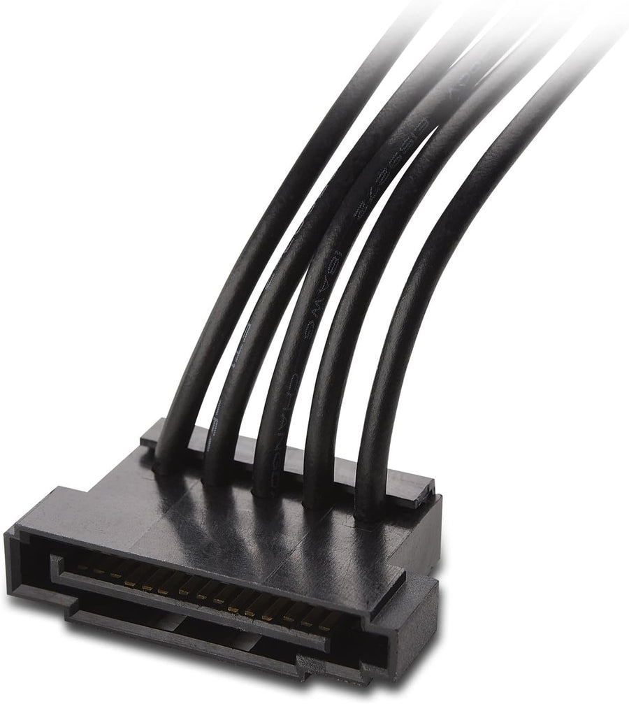 2-Pack 15 Pin SATA to 4 SATA Power Splitter Cable - 18 Inches