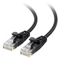 10Gbps Snagless Cat 6 Ethernet Cable - 25ft, Slim Profile Cat 6 Cable, Cat6 Cord, Thin Ethernet Cord, Black