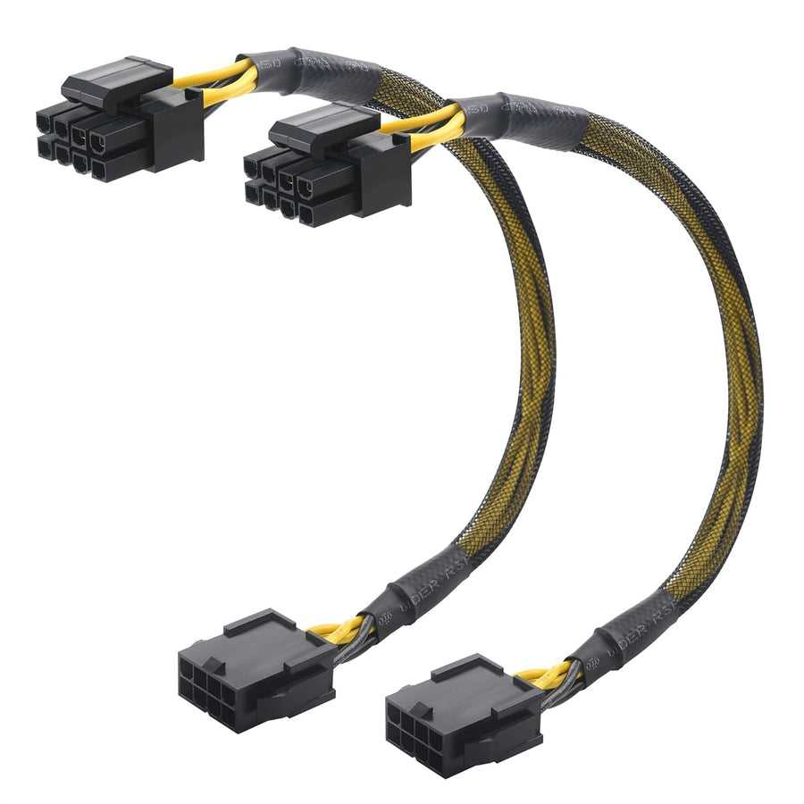 2-Pack 8 Pin EPS CPU Extension Cable - 10 Inches, 8-Pin ATX/CPU Power Cable Male to Female