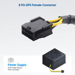 2-Pack 8 Pin EPS CPU Extension Cable - 10 Inches, 8-Pin ATX/CPU Power Cable Male to Female