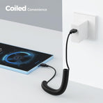 2-Pack Coiled Micro USB Cable (Coiled Micro USB to USB2.0) 1-3 Feet