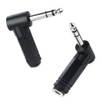 2-Pack 1/4 Right Angle TRS Adapter - 6.35mm Right Angle Adapter, 1/4 TRS Audio Connector for Professional Audio Equipment