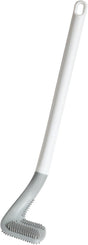 Golf Toilets Brushes, Toilet Cleaning Brush, Flexible Bendable Silicone Long Handled Toilet Brushes, 360°Deep Toilets Bowl Cleaning Brush,Quick Drying Scrubber for Bathroom with Hook (White)