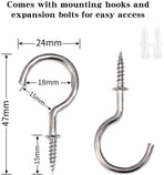 Curtain Ropes Tiebacks Tie-Backs, Curtain Handmade Holdbacks with 2 Metal Screw Hooks - White 2 Pack