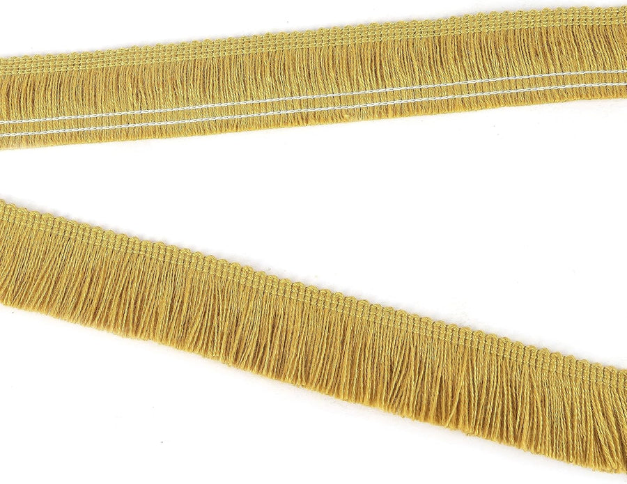Sewing Fringe Trim 13.7 Yards x 1 Inch Tassel Trim Sewing Accessory Lace for Clothes Home Decoration DIY (Gold)