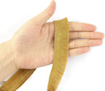 Sewing Fringe Trim 13.7 Yards x 1 Inch Tassel Trim Sewing Accessory Lace for Clothes Home Decoration DIY (Gold)